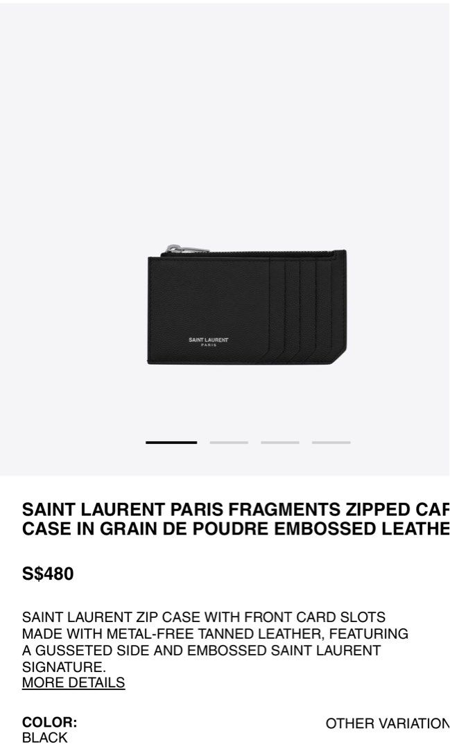 Saint laurent fragments best sale zipped card case