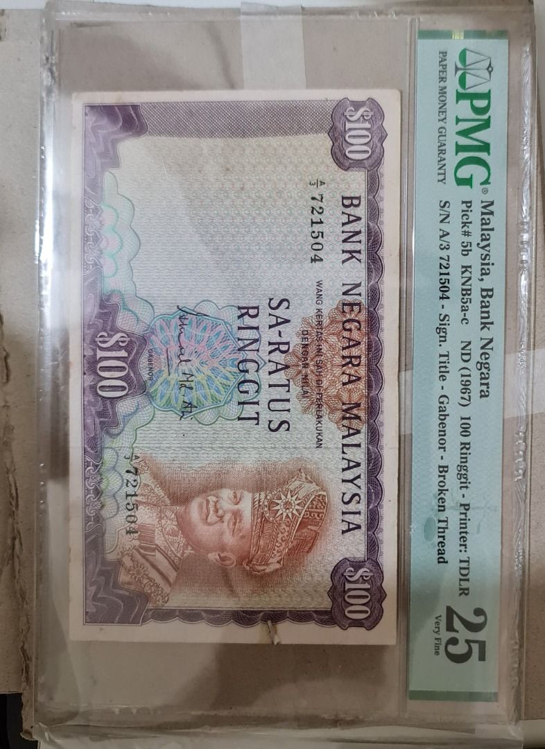 SA-RATUS RINGGIT 1967-100 RINGGIT Malaysia, Hobbies & Toys, Memorabilia ...