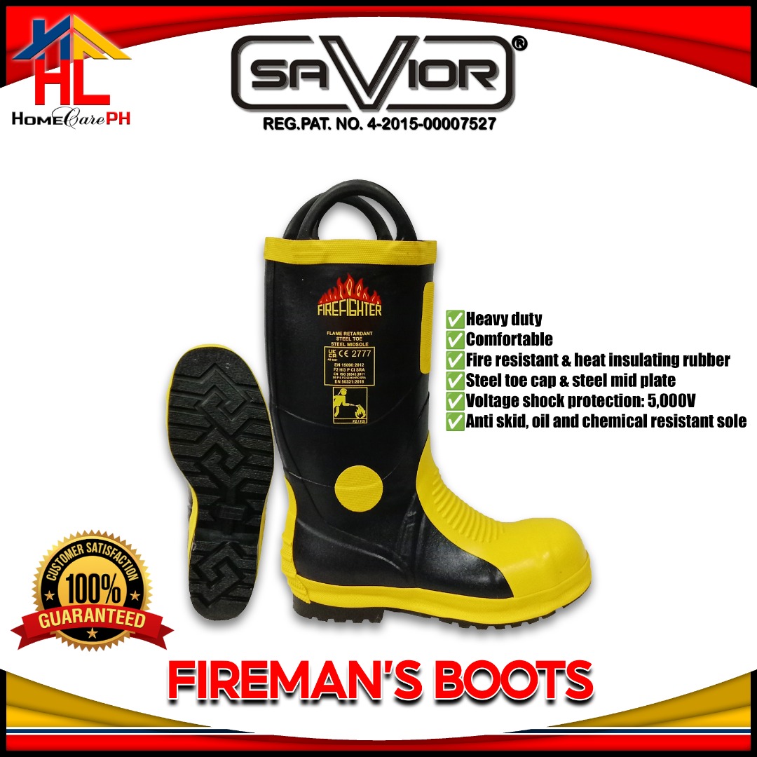 Savior Firemans Boots / Firefighting Boots on Carousell