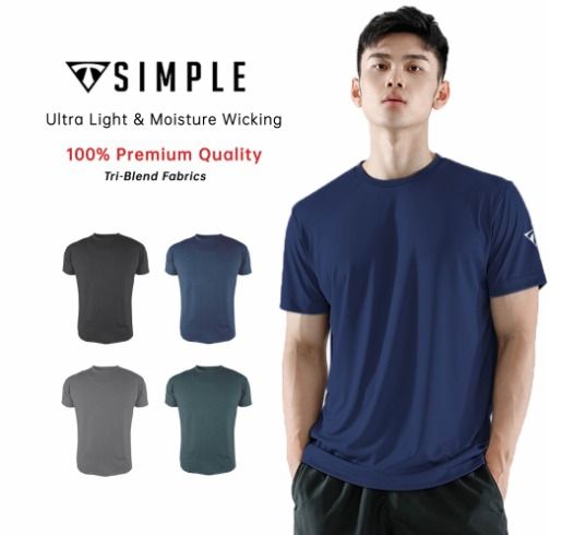 Round Neck Short Sleeve Outdoor Quick Dry Running T-shirt Sports Tee Unisex  Microfiber Dri Fit Jersey