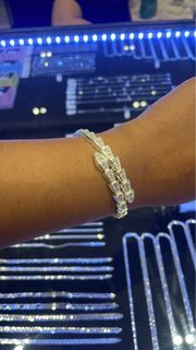 Silver Bulgari snake inspired bracelet