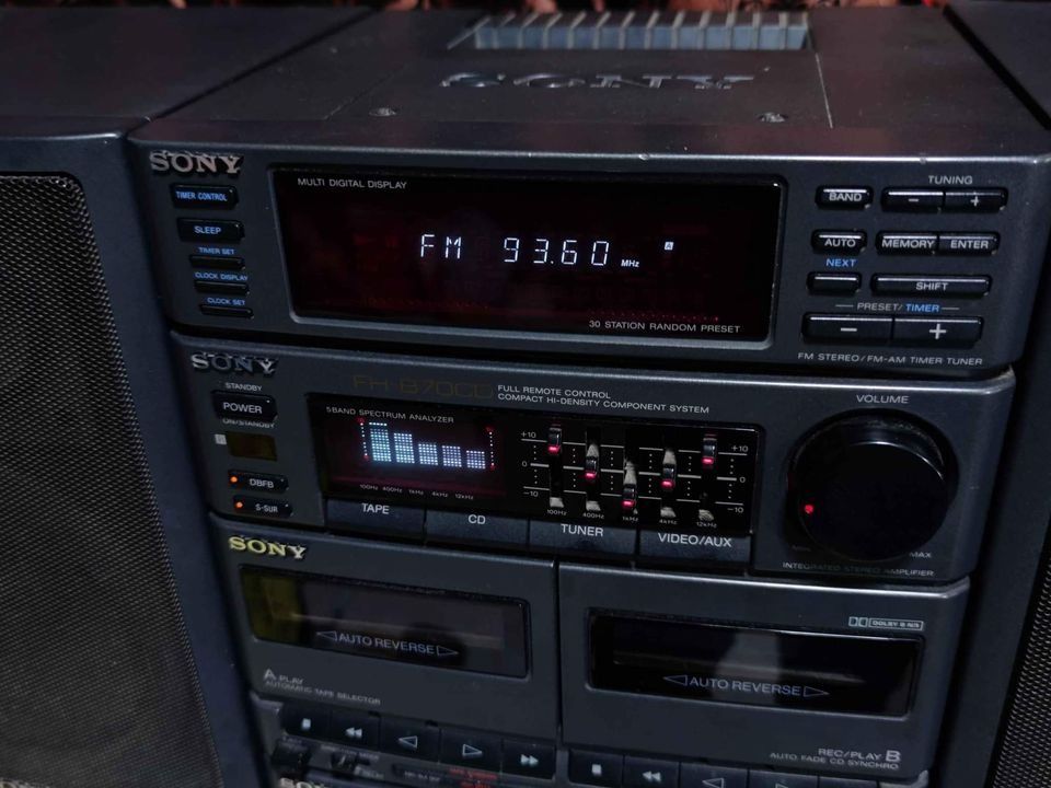 Sony FHB70CD. Mini Compo Hifi. 5 Band Manual EQ. 3 Way Speaker, Audio