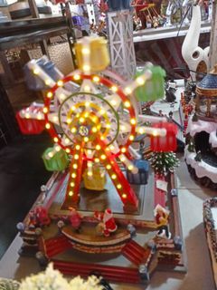 Square Cage Ferris Wheel Christmas Village