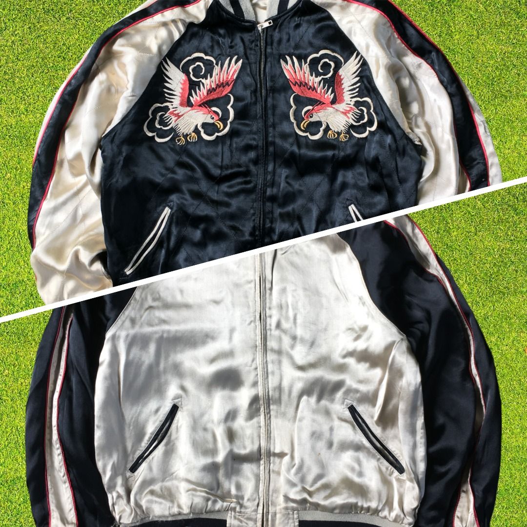 Satin souvenir jacket top