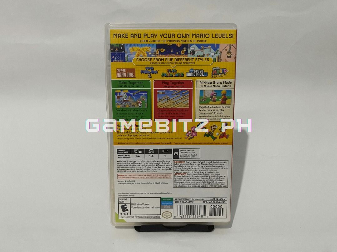 Super Mario Maker 2 Nintendo Switch Lite Oled Game (Category: Nintendo) located in Tarlac. Submitted by gamebitzph (Listing ID 1251735622, Image 2). Description: Super Mario Maker 2 for Nintendo Switch/Lite/Oled Pre-owned/Used The game cartridge has been tested and working location: Tarlac area shipping: J&T or LBC (payment first via gcash or bank account. buyer will shoulder the shipping fee) COD is also available Message us for any inquiries, m