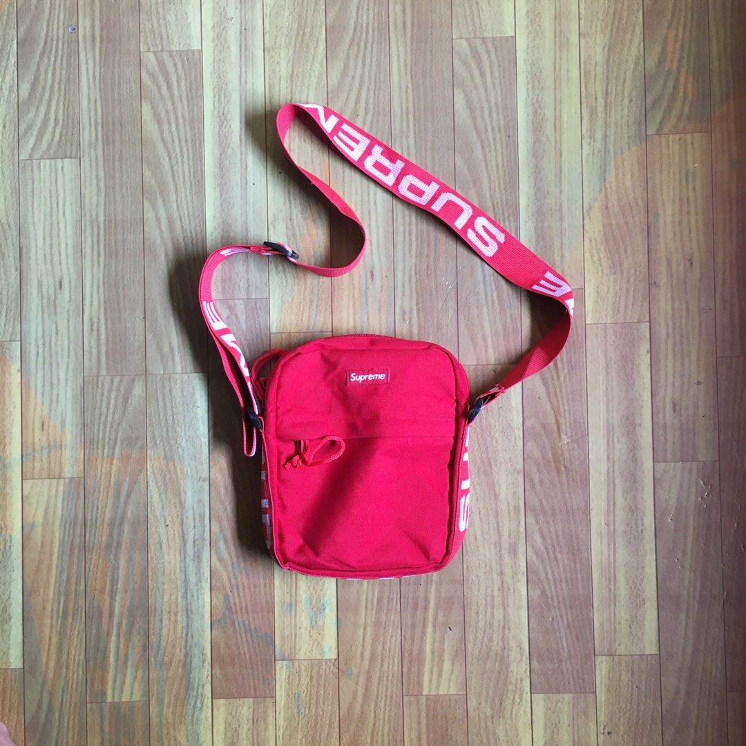 Supreme ss18 shoulder bag red, Women's Fashion, Bags & Wallets, Cross-body  Bags on Carousell