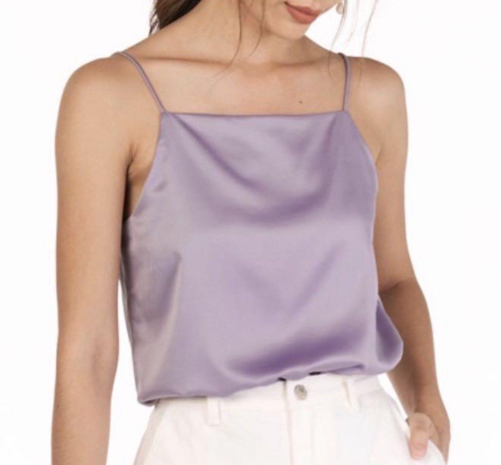 Lavender satin top store