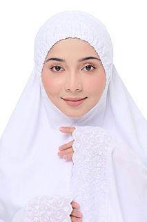 Telekung Siti Khadijah Sari Mas White M