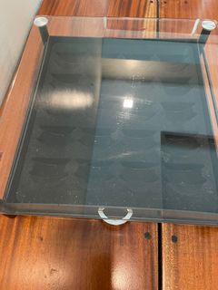Tempered glass top nespresso pod case