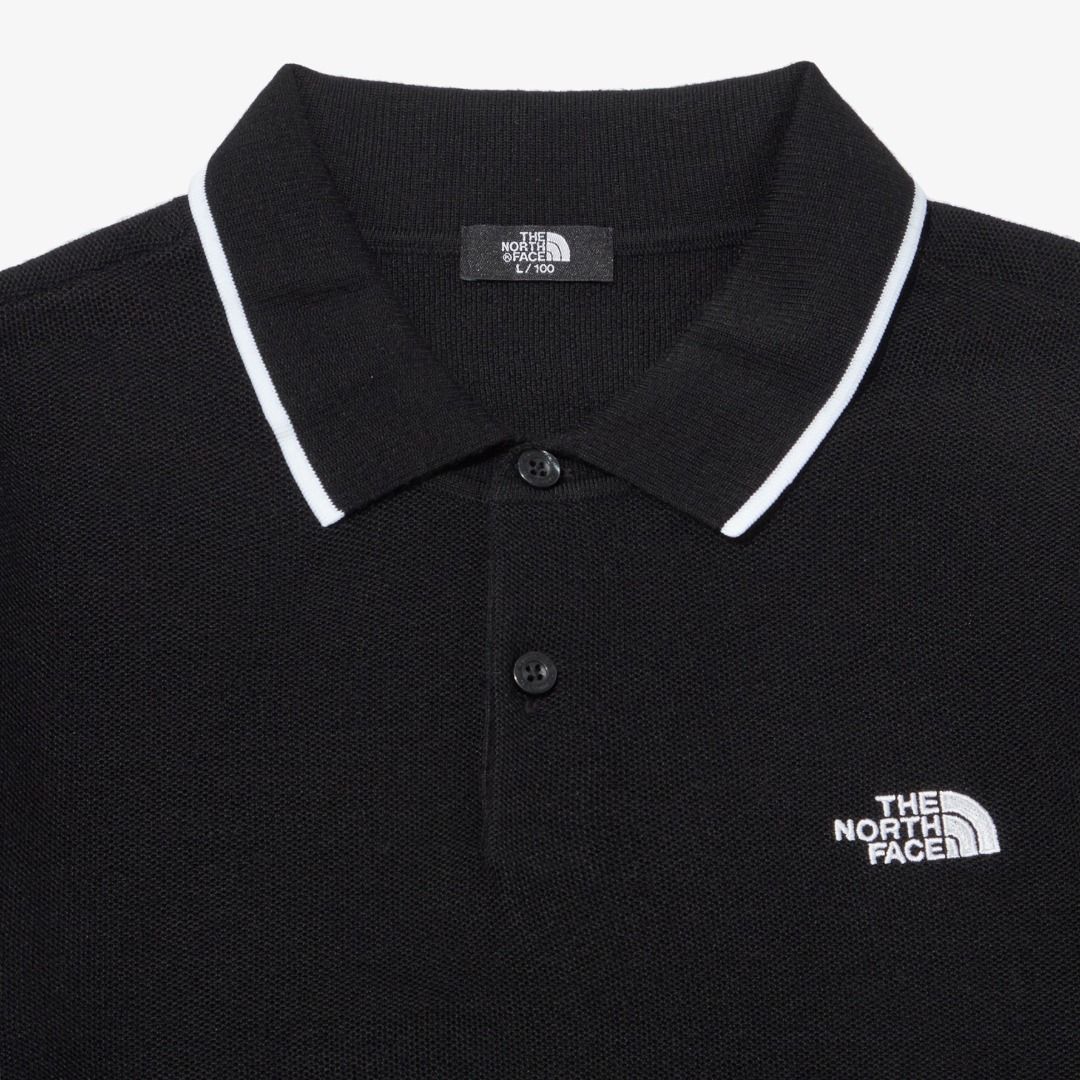 TNF men THE NORTH FACE Men's Merino Wool PoLo Long Sleeve Polo