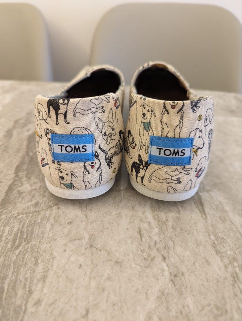 TOMS Classic Year of Dog Canvas Moving Sale Women s Fashion