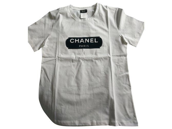 💫Authentic Chanel Uniform Gamuza Print T-shirt, Luxury, Apparel on  Carousell