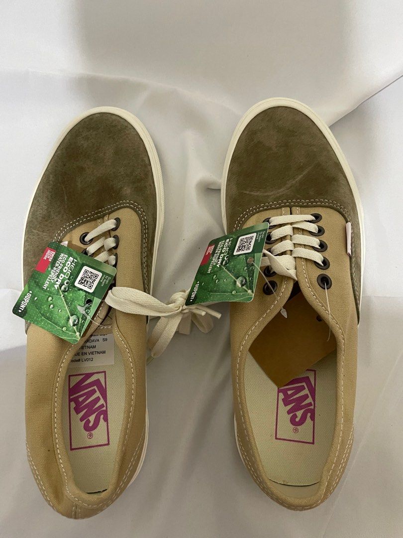 Vans Authentic Pig Suede US9 全新正品麂皮帆布拼接款奶茶色土色大地