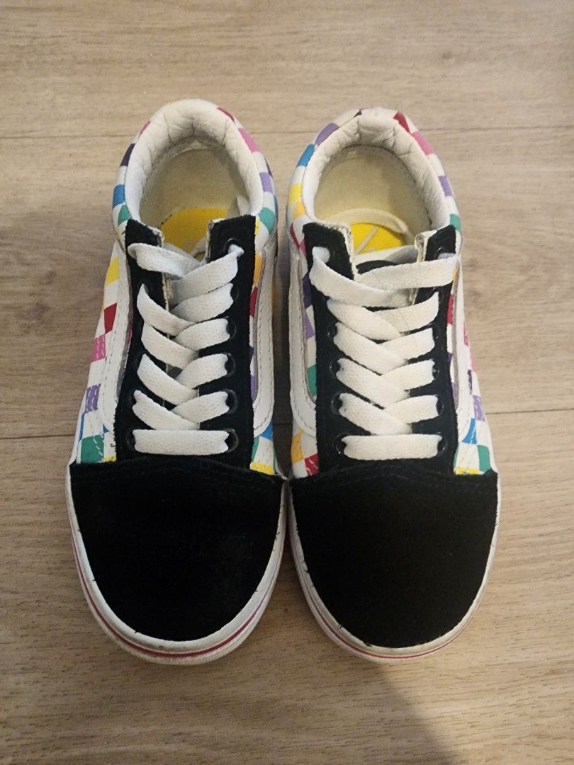 Rainbow checkerboard hotsell vans kids