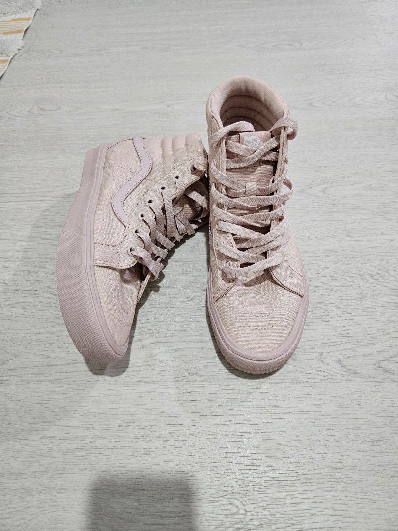 All pink on sale vans high tops