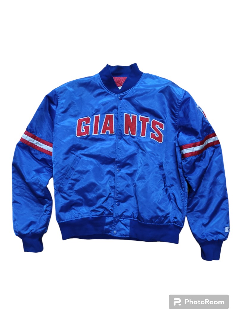 STARTER, Jackets & Coats, Vintage Starter New York Giants Satin Bomber  Jacket Size Small Usa