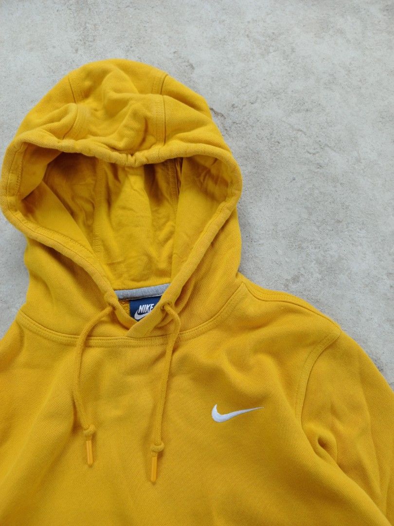 Yellow nike hoodie vintage top