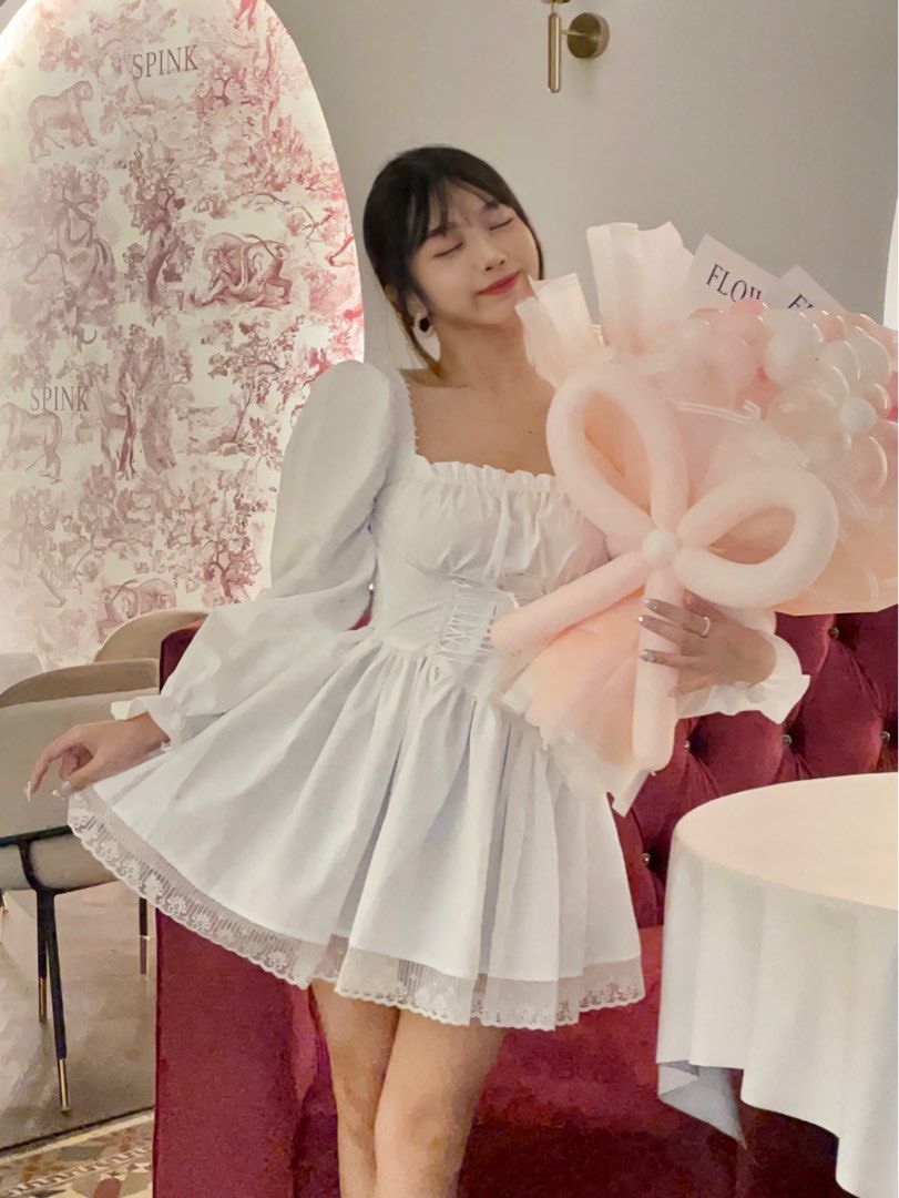 White dress top for birthday dinner