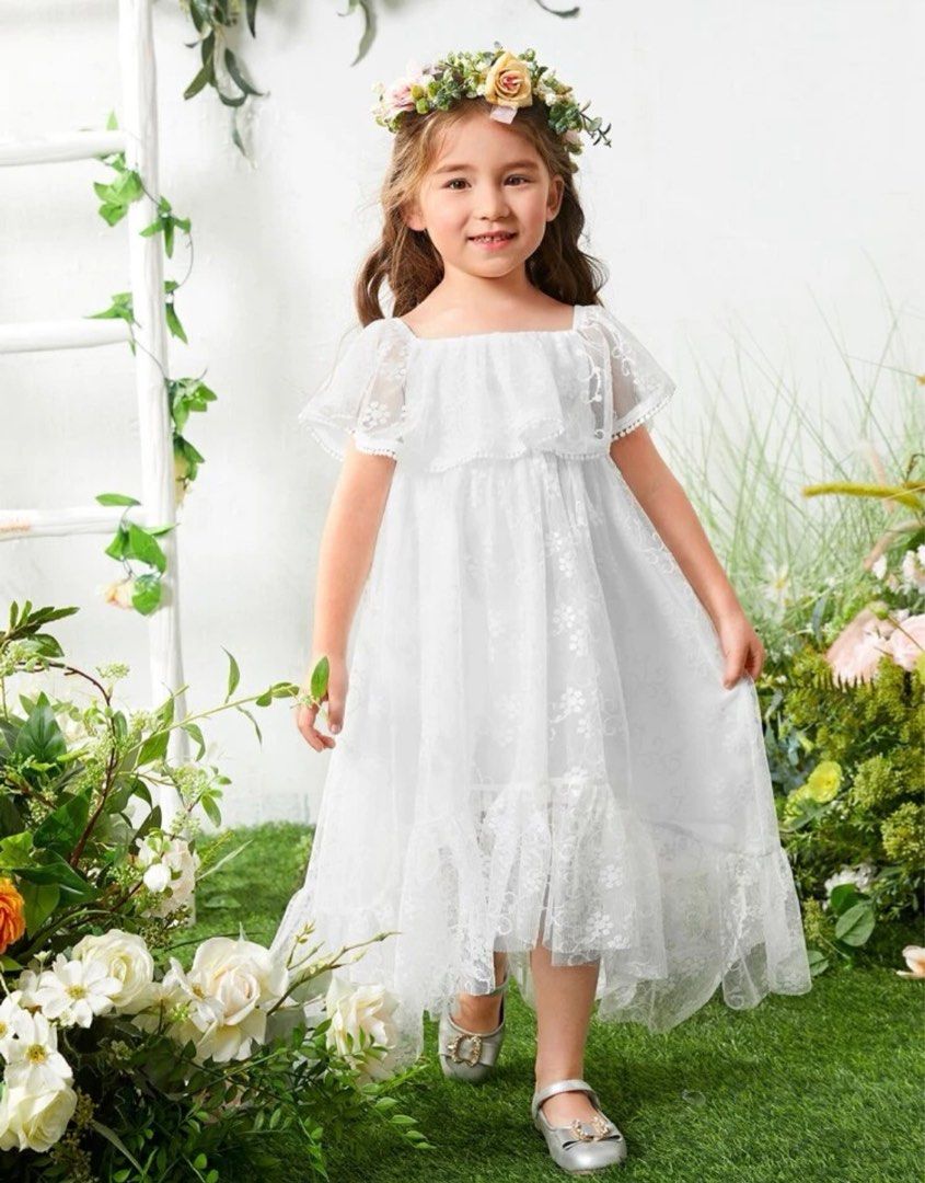 White Lace Dress Babies Kids Babies Kids Fashion on Carousell
