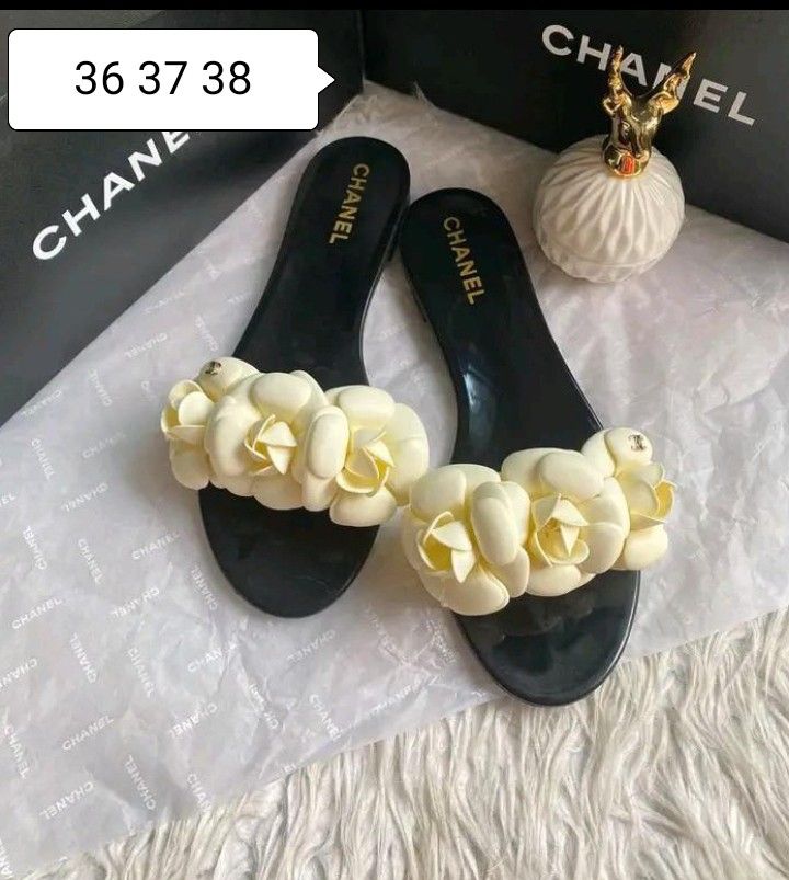 Chanel inspired online jelly slides