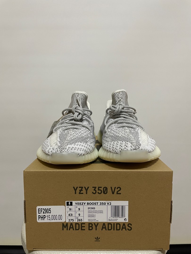 Yeezy 350 V2 Static Size 9.5 US Men s Fashion Footwear Sneakers on Carousell