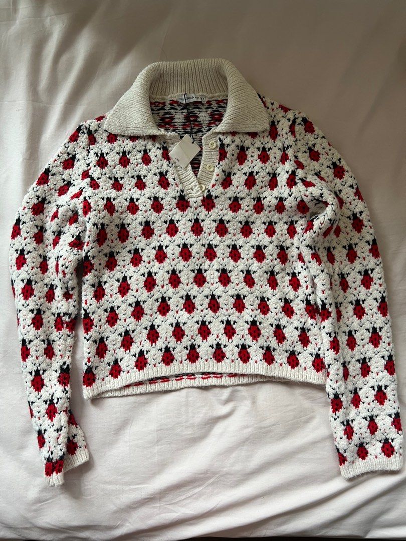 Zara 2025 ladybug sweater
