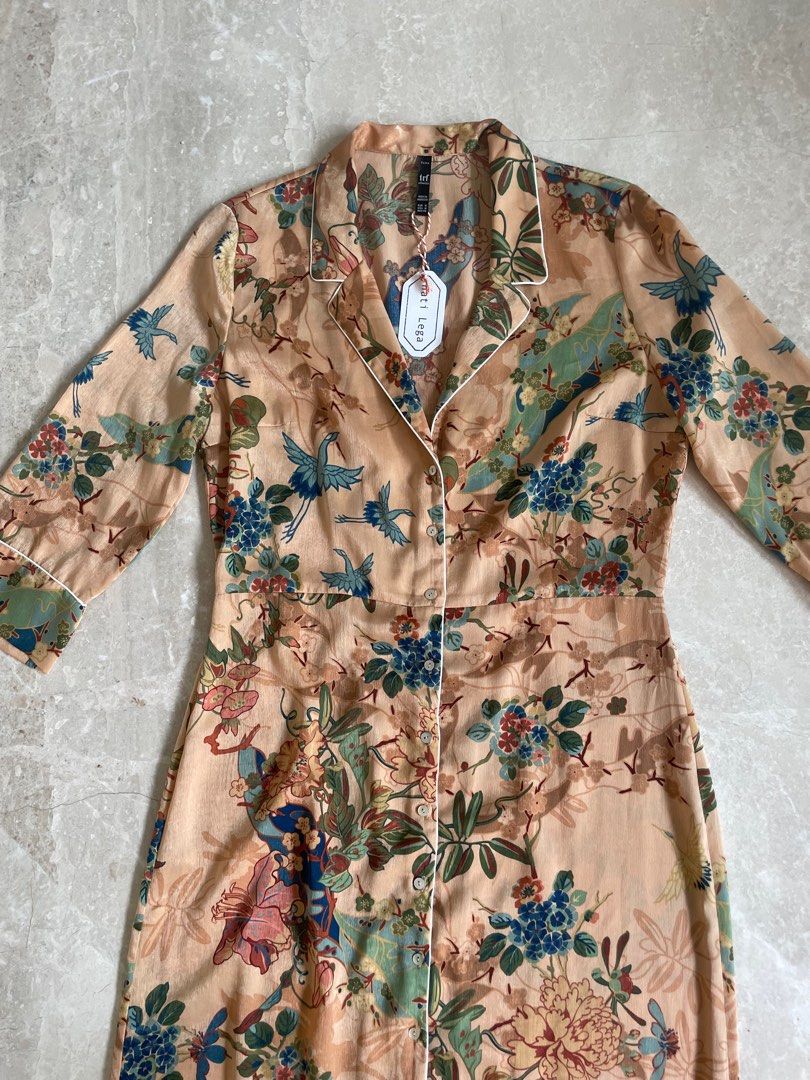 Japanese print dress zara best sale
