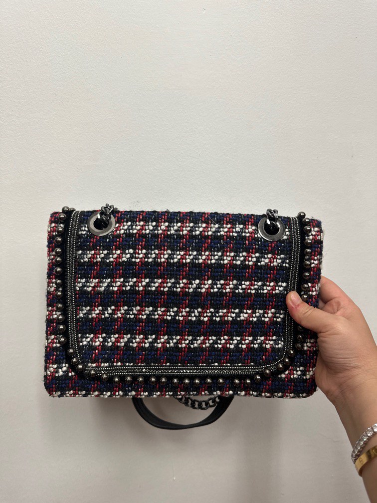 Zara tweed shoulder crossbody bag