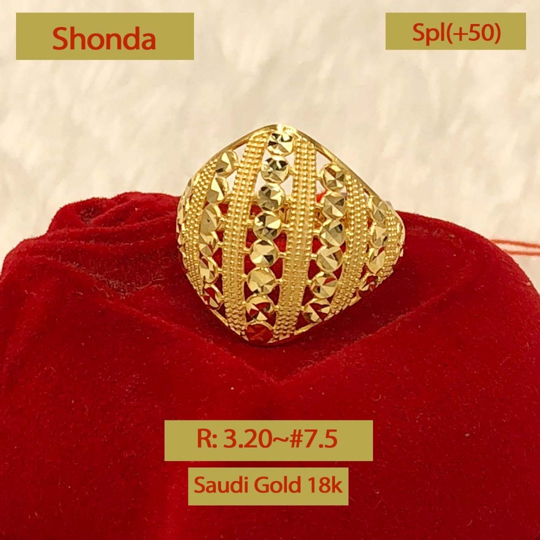 18k Saudi Gold Rings Shonda on Carousell
