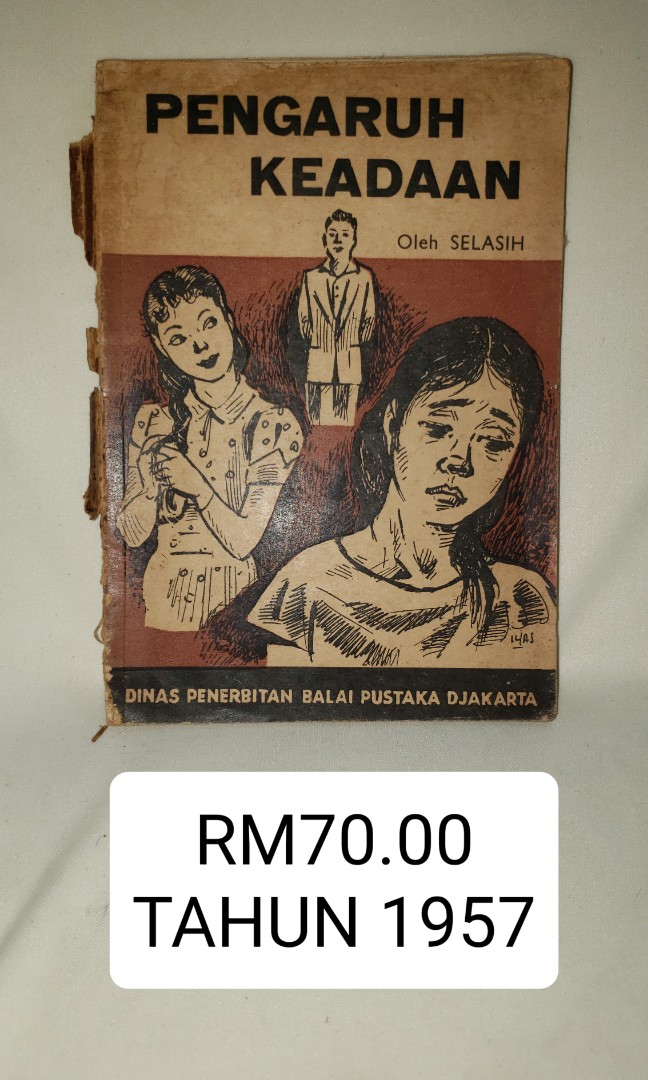 1957 Cetakan Pertama Novel Buku Pengaruh Keadaan Selasih Hobbies And Toys Books 0173