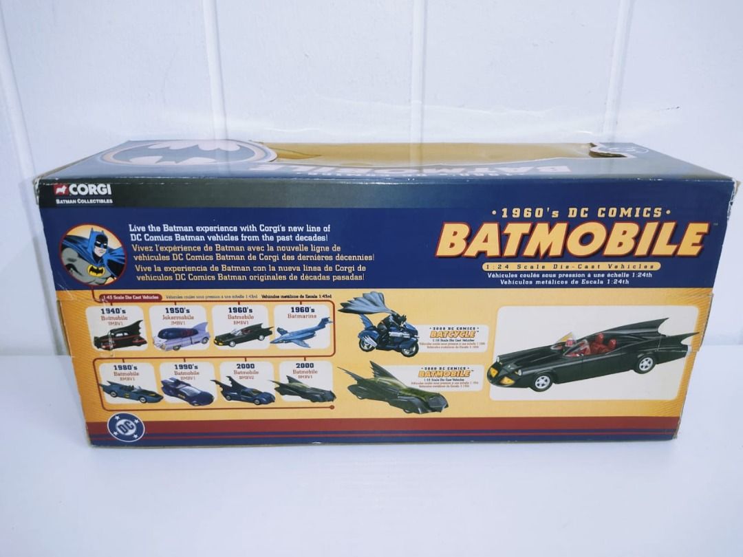 1960'S DC COMICS Batmobile BMBV1 1/24 Échelle Moulé Véhicule Corgi 2004