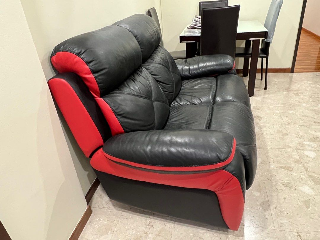 2 seater sofa PVC, Furniture & Home Living, Furniture, Sofas on Carousell