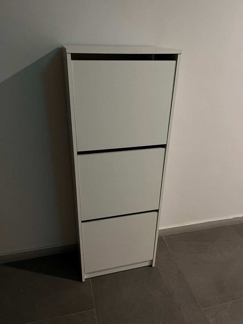 BISSA zapatero 3, blanco, 49x28x135 cm - IKEA