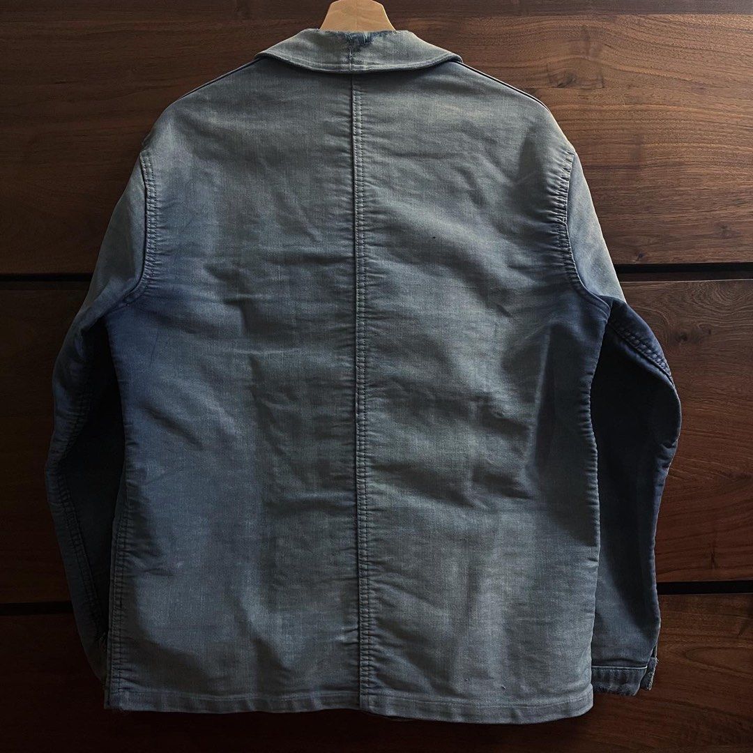 原版40-50年代40-50s Moleskin French Worker jacket 法工古著vintage