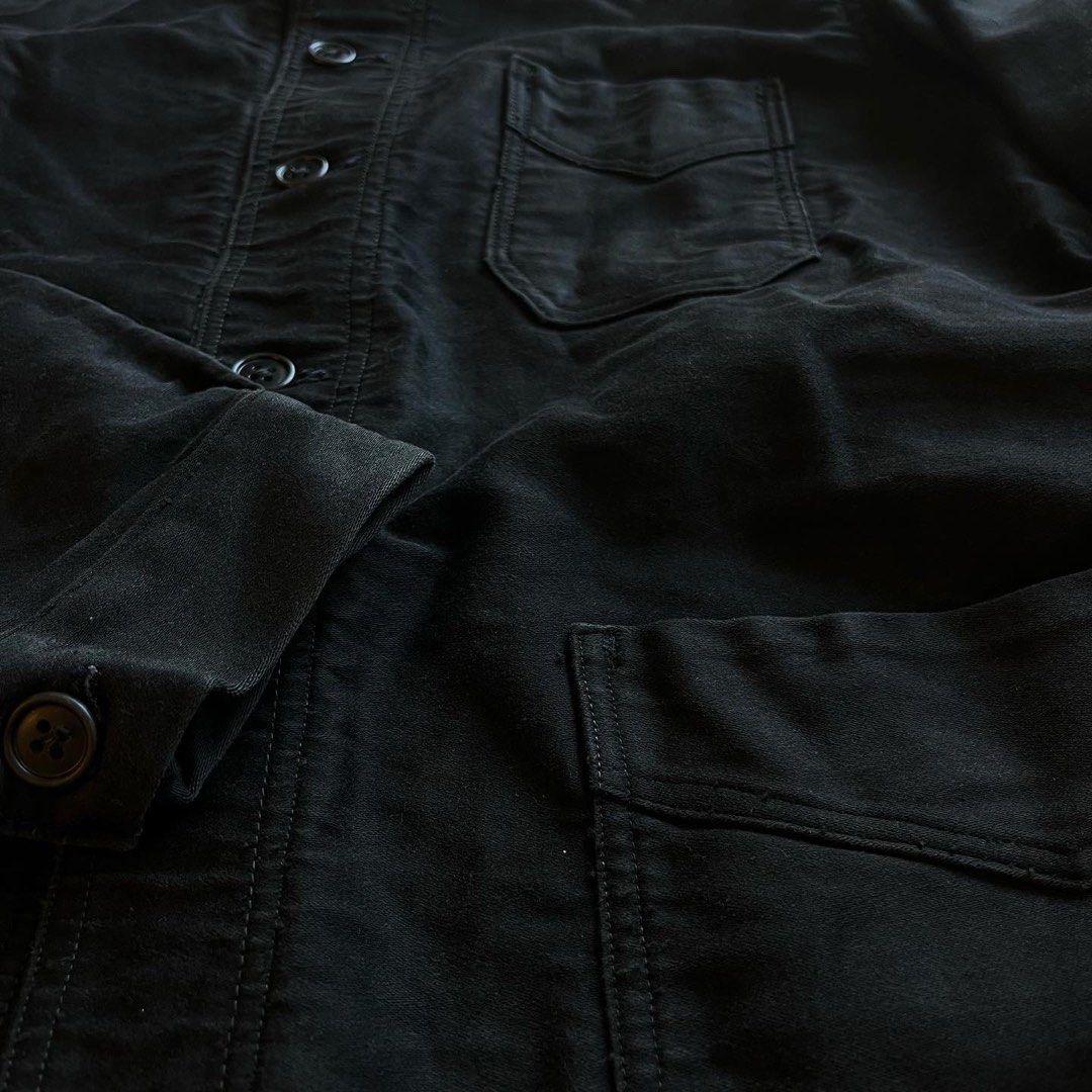 40-50年代Black Moleskin French Worker Jacket 法工vintage vintage