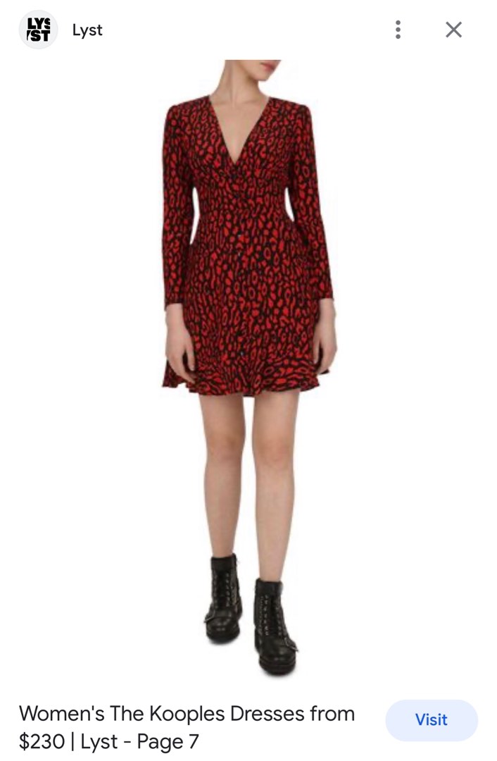 Red leopard print dress store