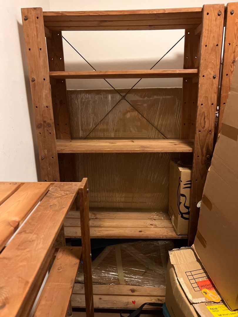 45 for all 4 x IKEA Wooden Shelves/Racks, Furniture & Home Living, Furniture, Shelves,