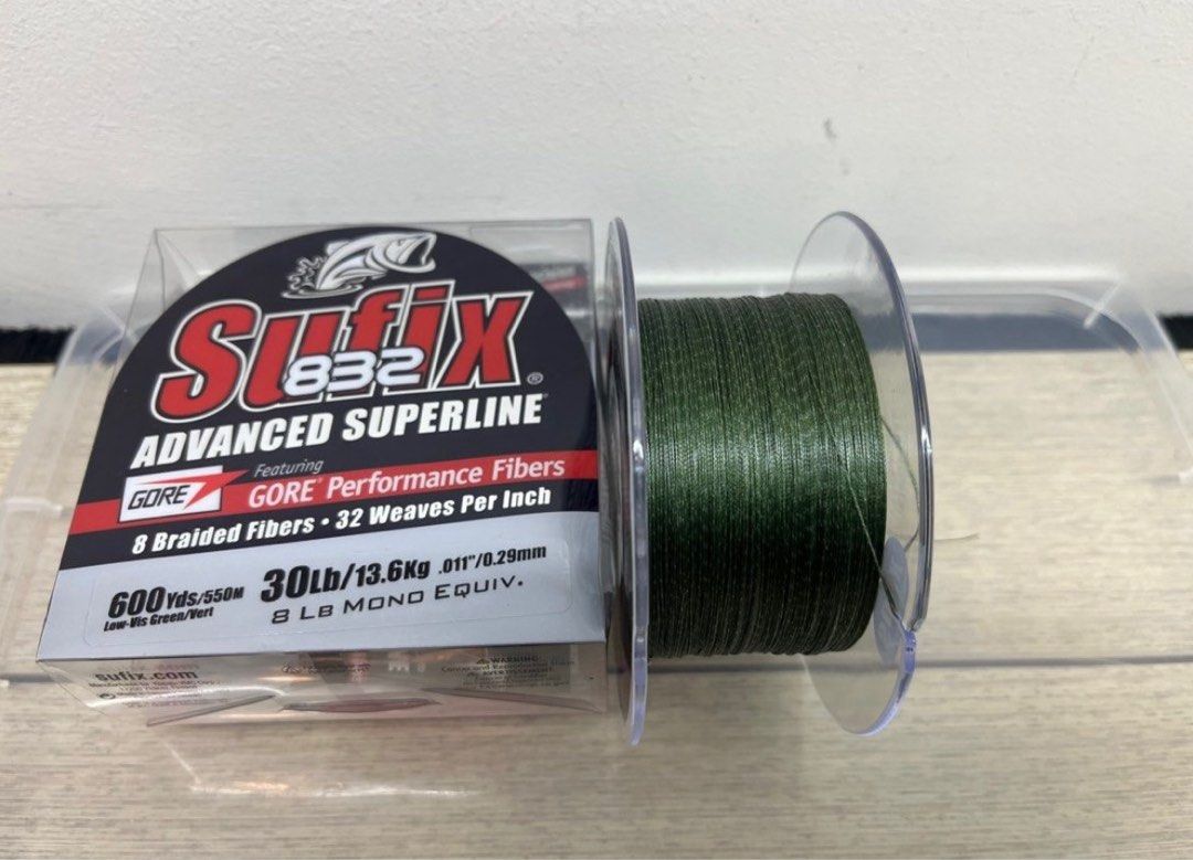 600yds Sufix 832 30lb Braided Line. Brand New, Sports Equipment, Fishing on  Carousell