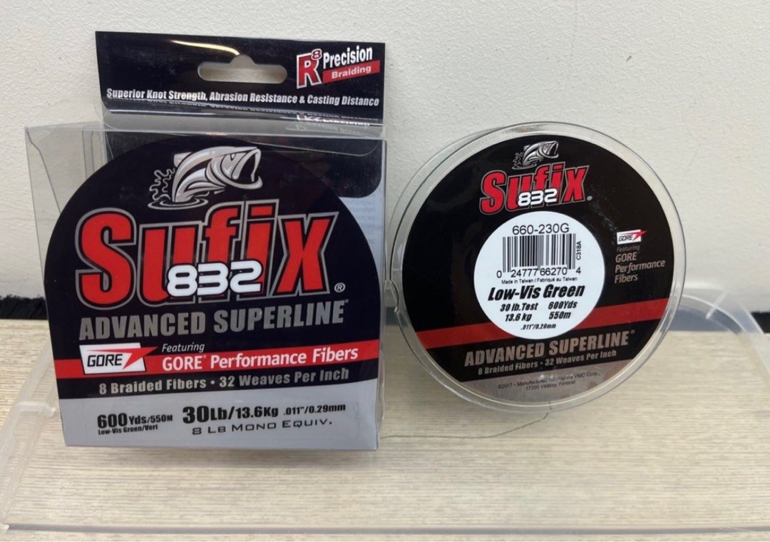 600yds Sufix 832 30lb Braided Line. Brand New, Sports Equipment, Fishing on  Carousell