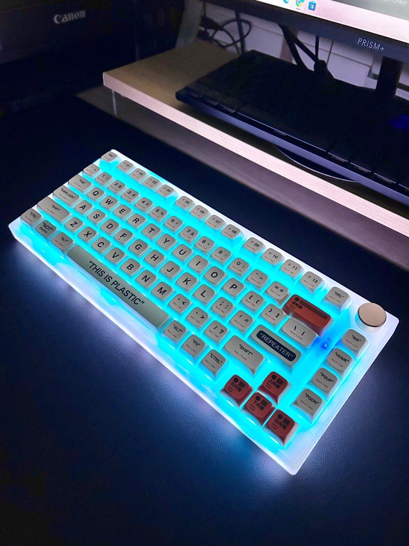Plastic Computer Keyboard 75% Custom Mechanical Keyboard ( this is plastic keycaps), Computers ...