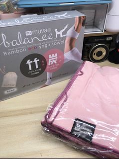 (全新) 台灣製 Muva 竹炭纖維速乾瑜珈鋪巾(贈收納袋) #23旋轉生日慶