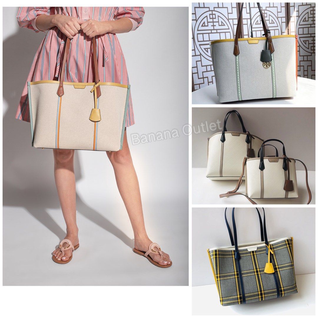 Tory burch perry canvas tote sales