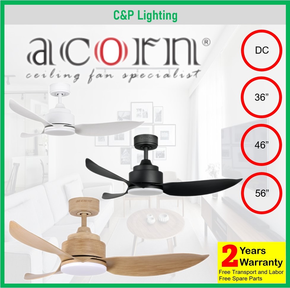 Acorn Fantasia DC356 36"/46''/56'' CEILING FAN with LED Light (RGB