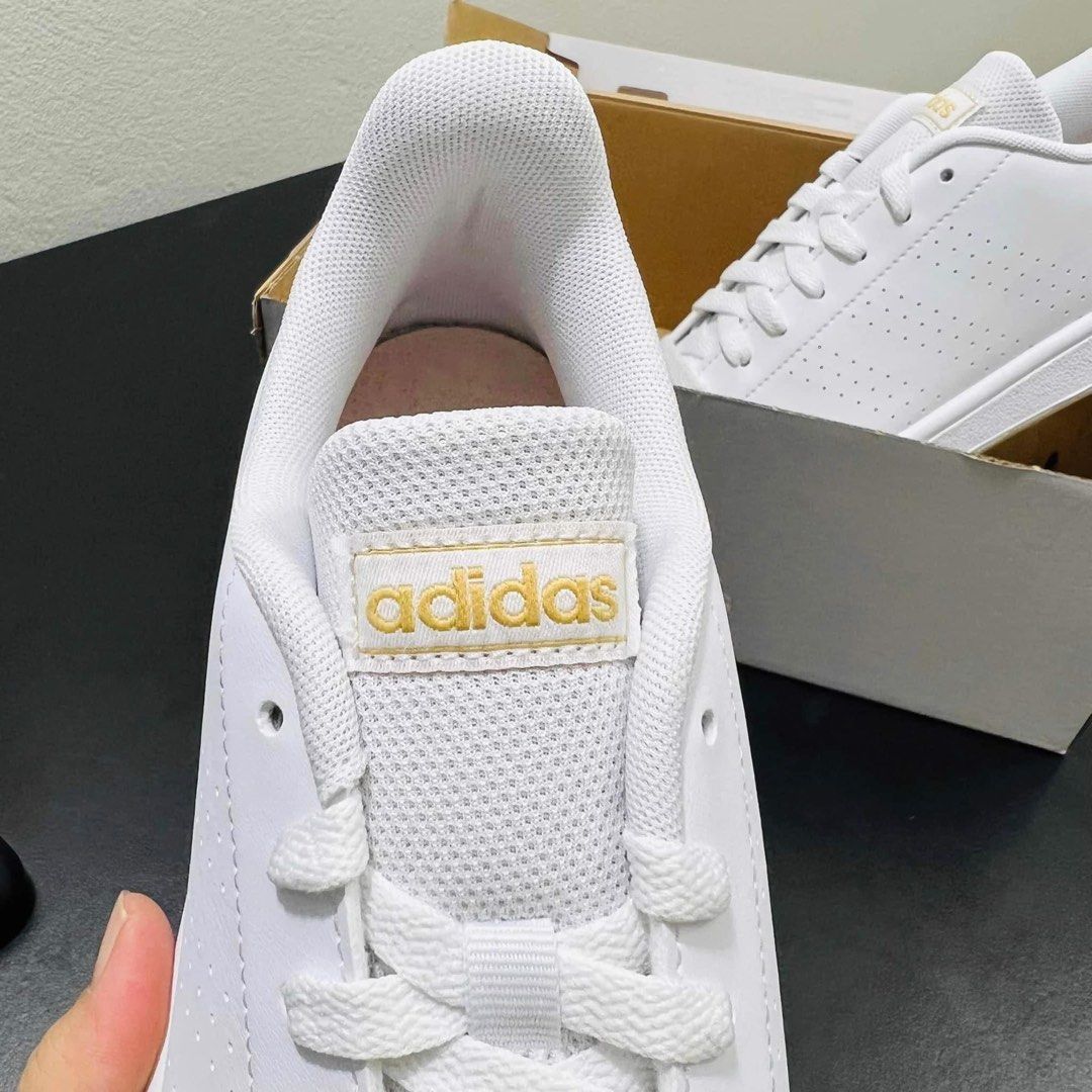 Adidas cloudfoam advantage hot sale white rose gold