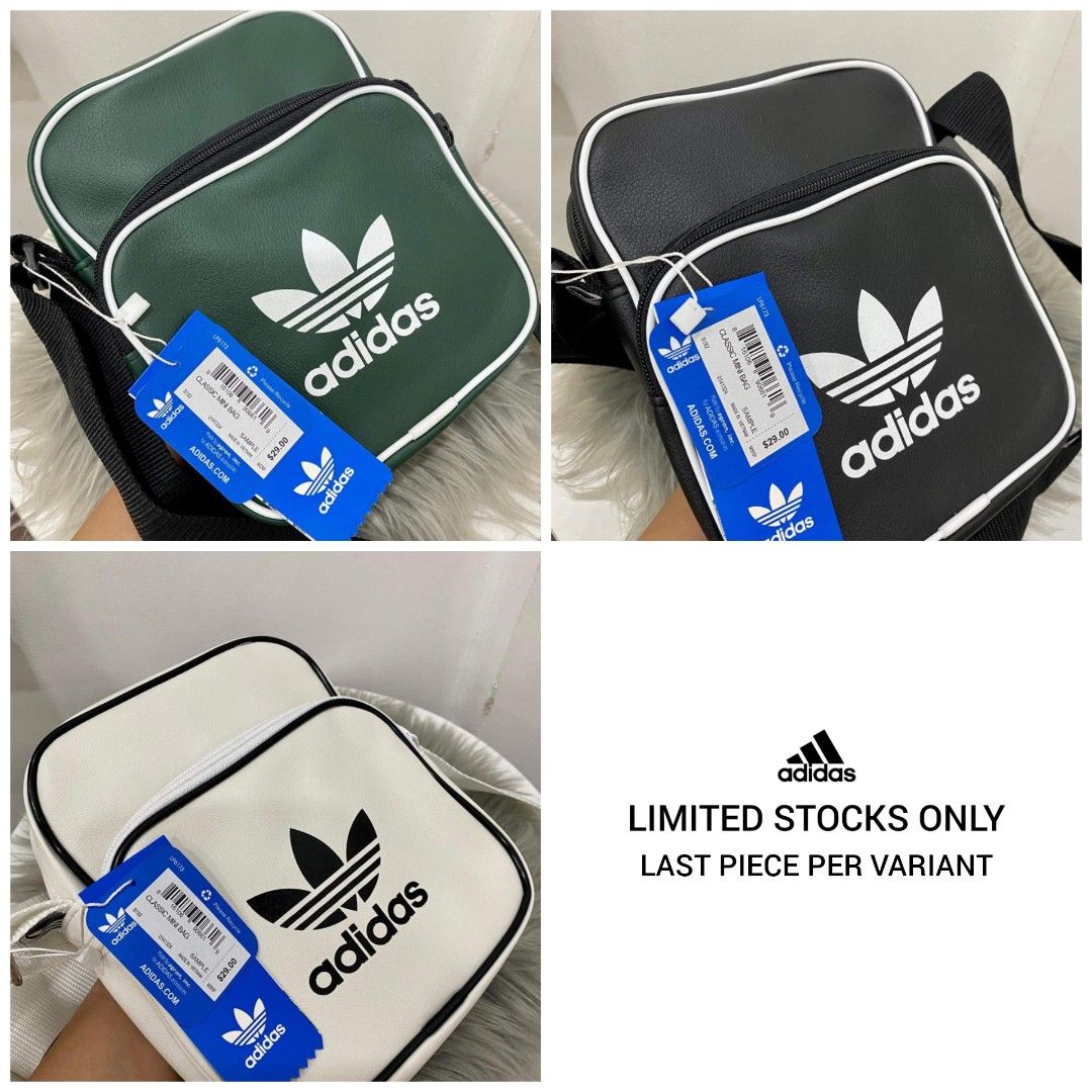 Adidas leather top sling bag
