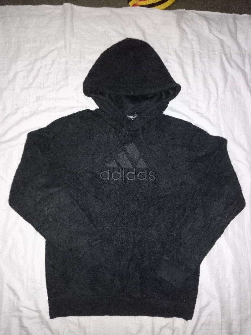 Adidas Sherpa Hoodie Black on Carousell
