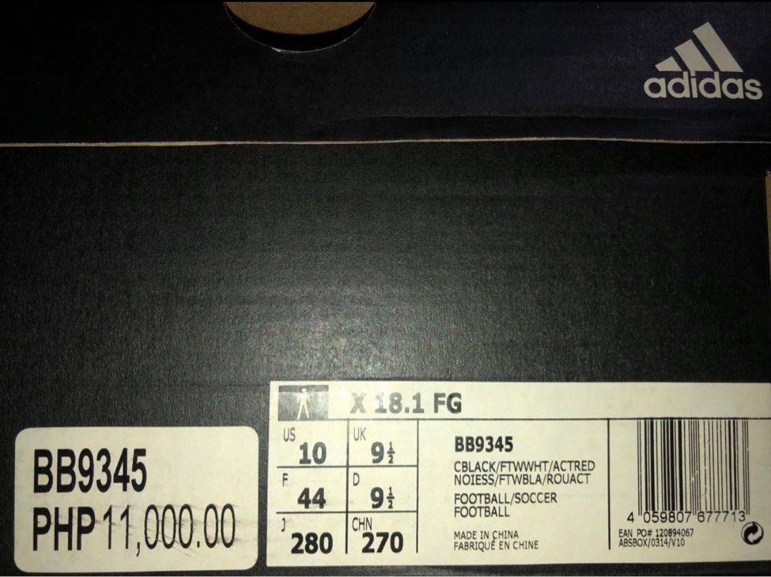 Adidas X18.1 FG Men s Fashion Footwear Sneakers on Carousell