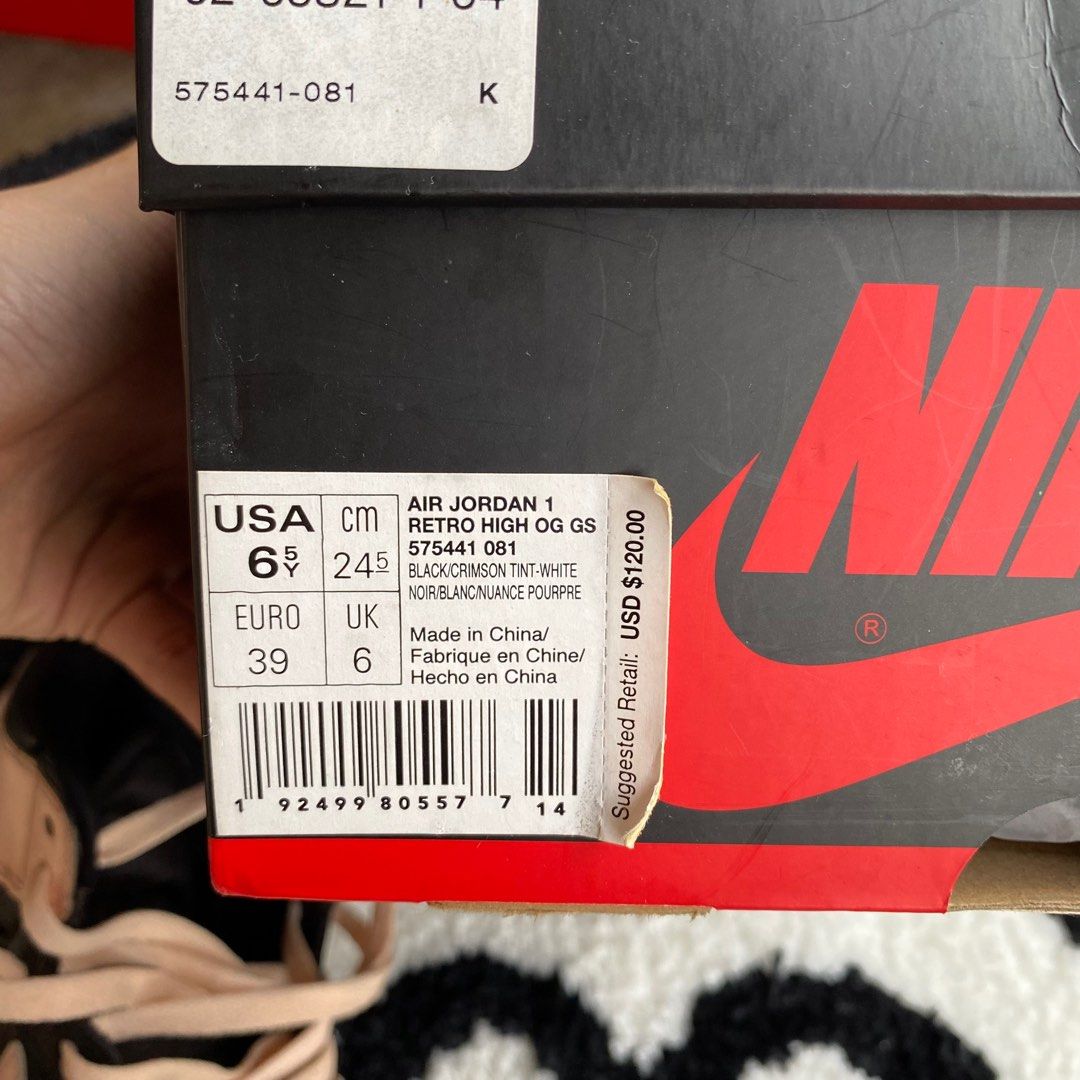 aj1 crimson tint