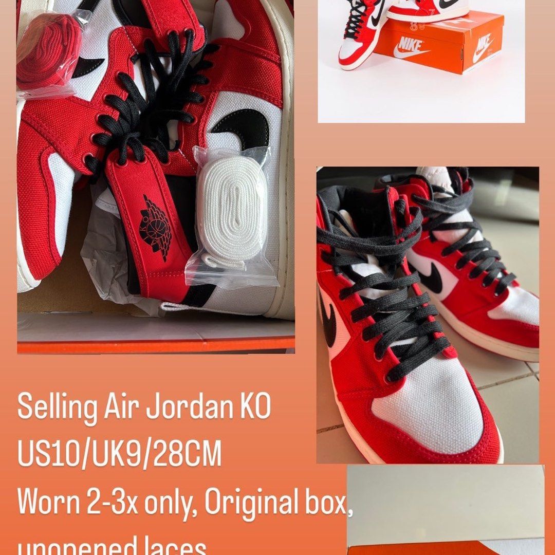 Sepatu Nike Air Jordan 1 KO chicago, Fesyen Pria, Sepatu