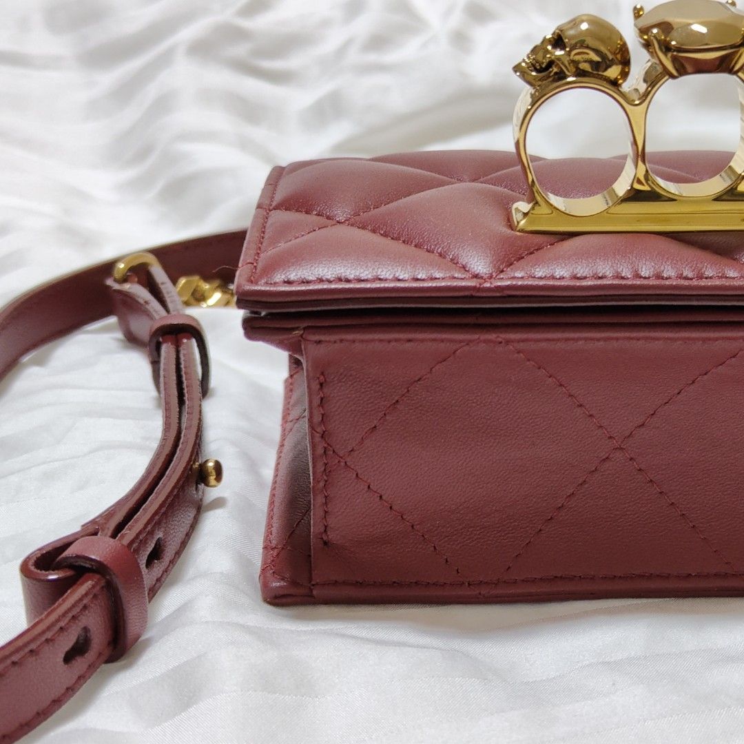 Alexander mcqueen burgundy bag new arrivals